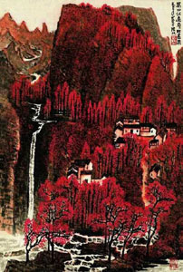  李可染《万山红遍层林尽染》